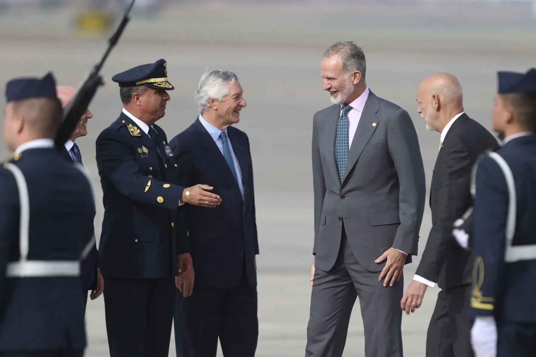 El rey de España, Felipe VI, llega al Perú para participar en la ceremonia de transmisión del mando supremo a la presidenta electa, Keiko Fujimori, que se realizará el martes 28 de julio. Foto: ANDINA/Jhonel Rodríguez Robles
