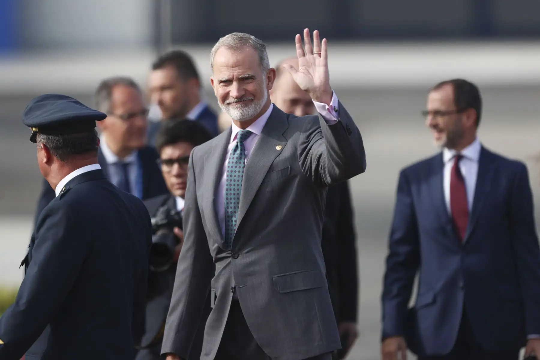 El rey de España, Felipe VI, llega al Perú para participar en la ceremonia de transmisión del mando supremo a la presidenta electa, Keiko Fujimori, que se realizará el martes 28 de julio. Foto: ANDINA/Jhonel Rodríguez Robles