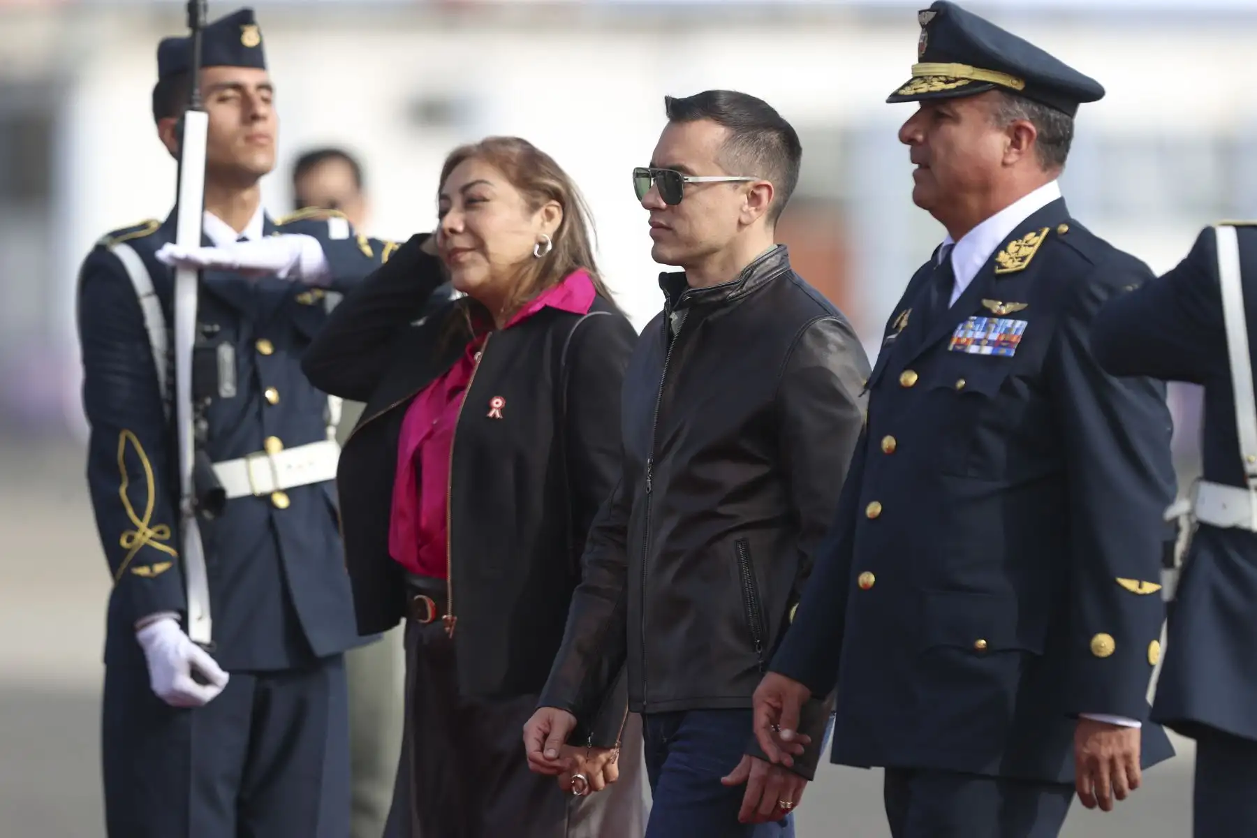 El presidente de Ecuador, Daniel Noboa, llega al Perú para participar en la ceremonia de transmisión del mando supremo a la presidenta electa, Keiko Fujimori, que se realizará el martes 28 de julio. Foto: ANDINA/Jhonel Rodríguez Robles