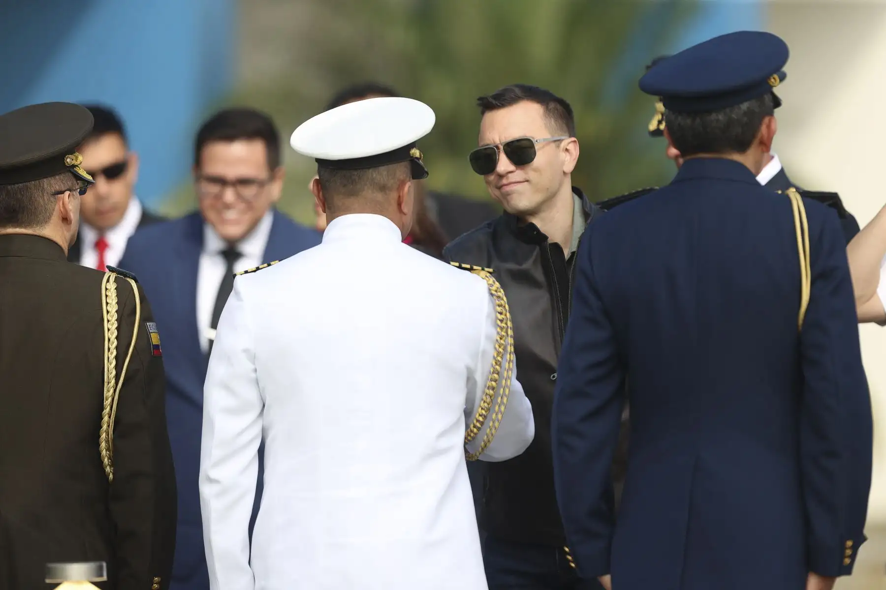 El presidente de Ecuador, Daniel Noboa, llega al Perú para participar en la ceremonia de transmisión del mando supremo a la presidenta electa, Keiko Fujimori, que se realizará el martes 28 de julio. Foto: ANDINA/Jhonel Rodríguez Robles