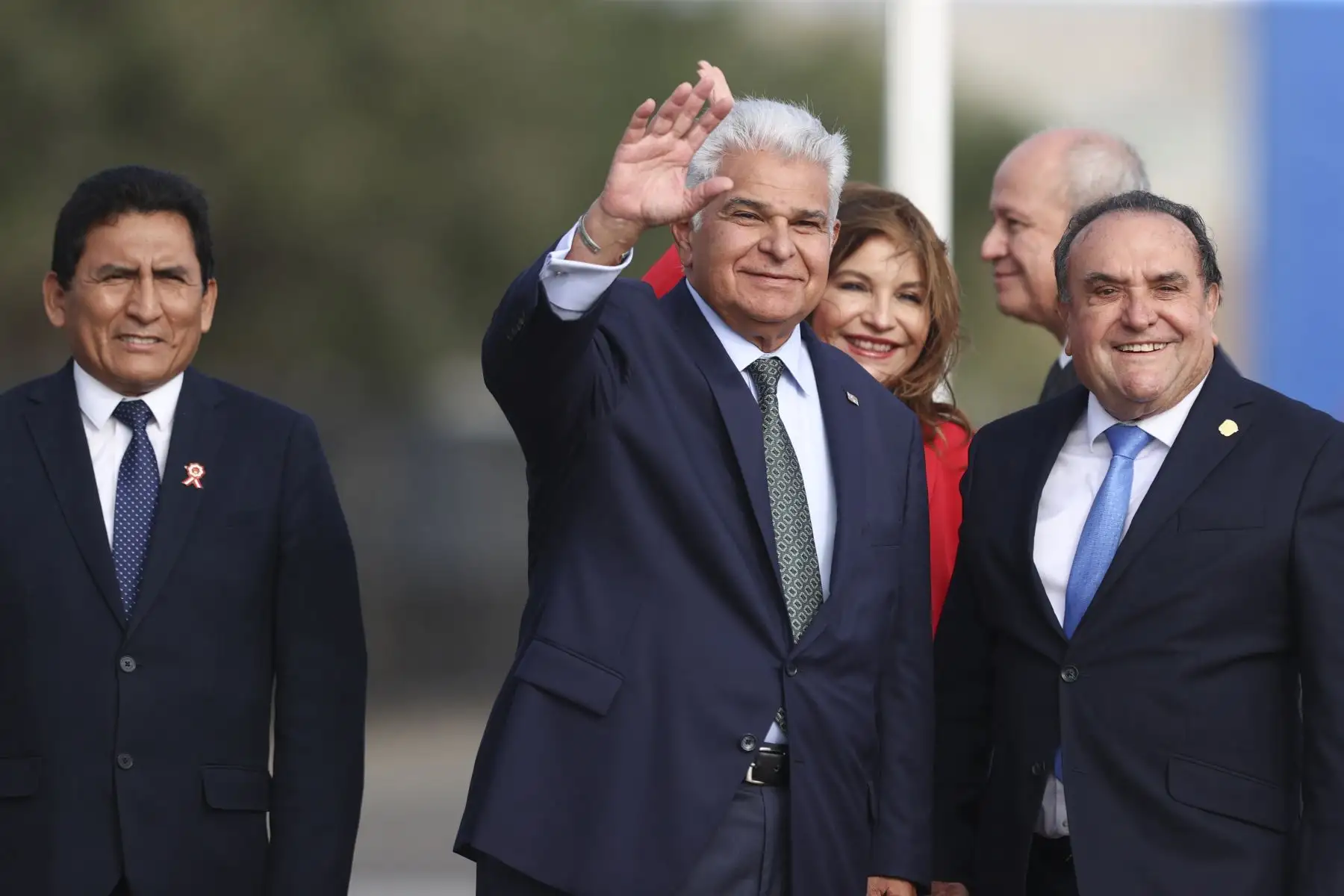 El presidente de Panamá, José Raúl Mulino, llega al Perú para participar en la ceremonia de transmisión del mando supremo a la presidenta electa, Keiko Fujimori, que se realizará el martes 28 de julio. Foto: ANDINA/Jhonel Rodríguez Robles