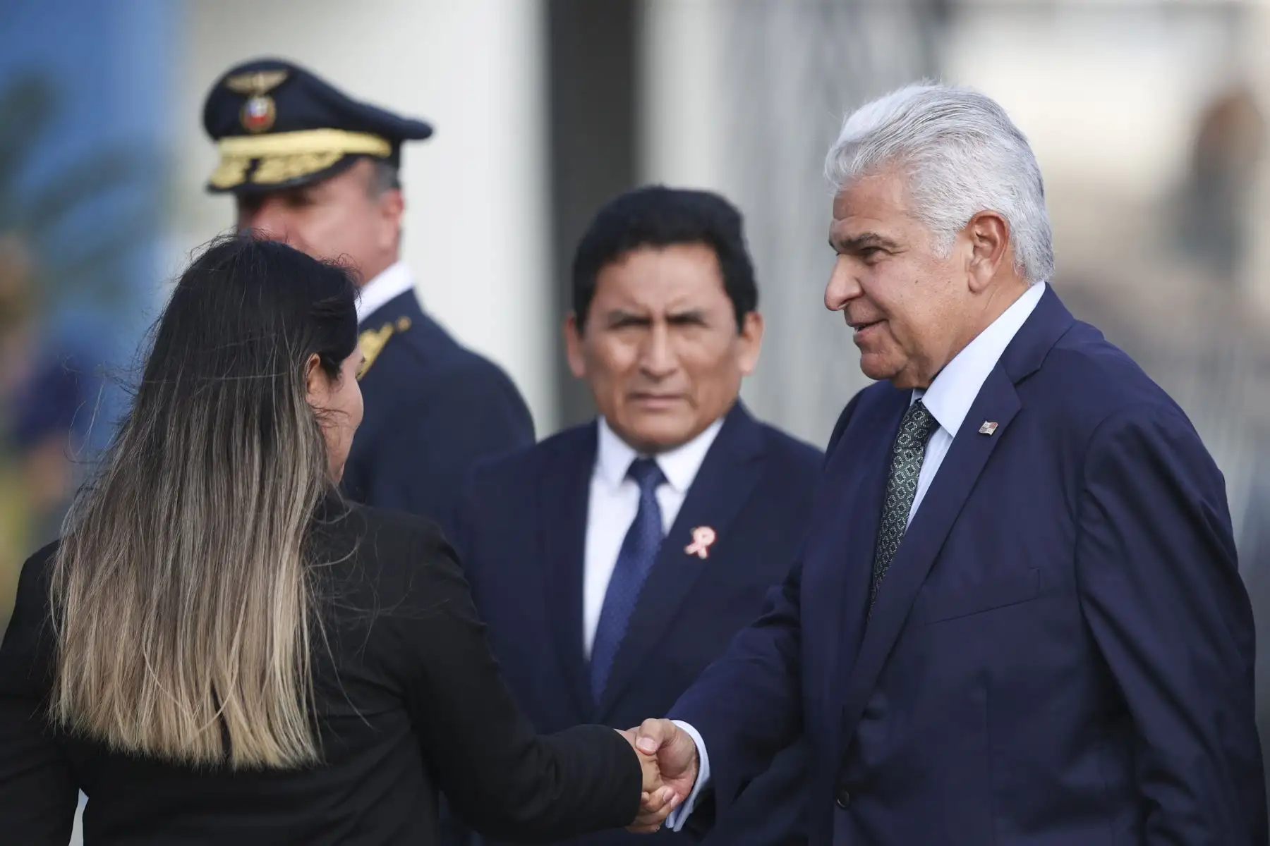 El presidente de Panamá, José Raúl Mulino, llega al Perú para participar en la ceremonia de transmisión del mando supremo a la presidenta electa, Keiko Fujimori, que se realizará el martes 28 de julio. Foto: ANDINA/Jhonel Rodríguez Robles