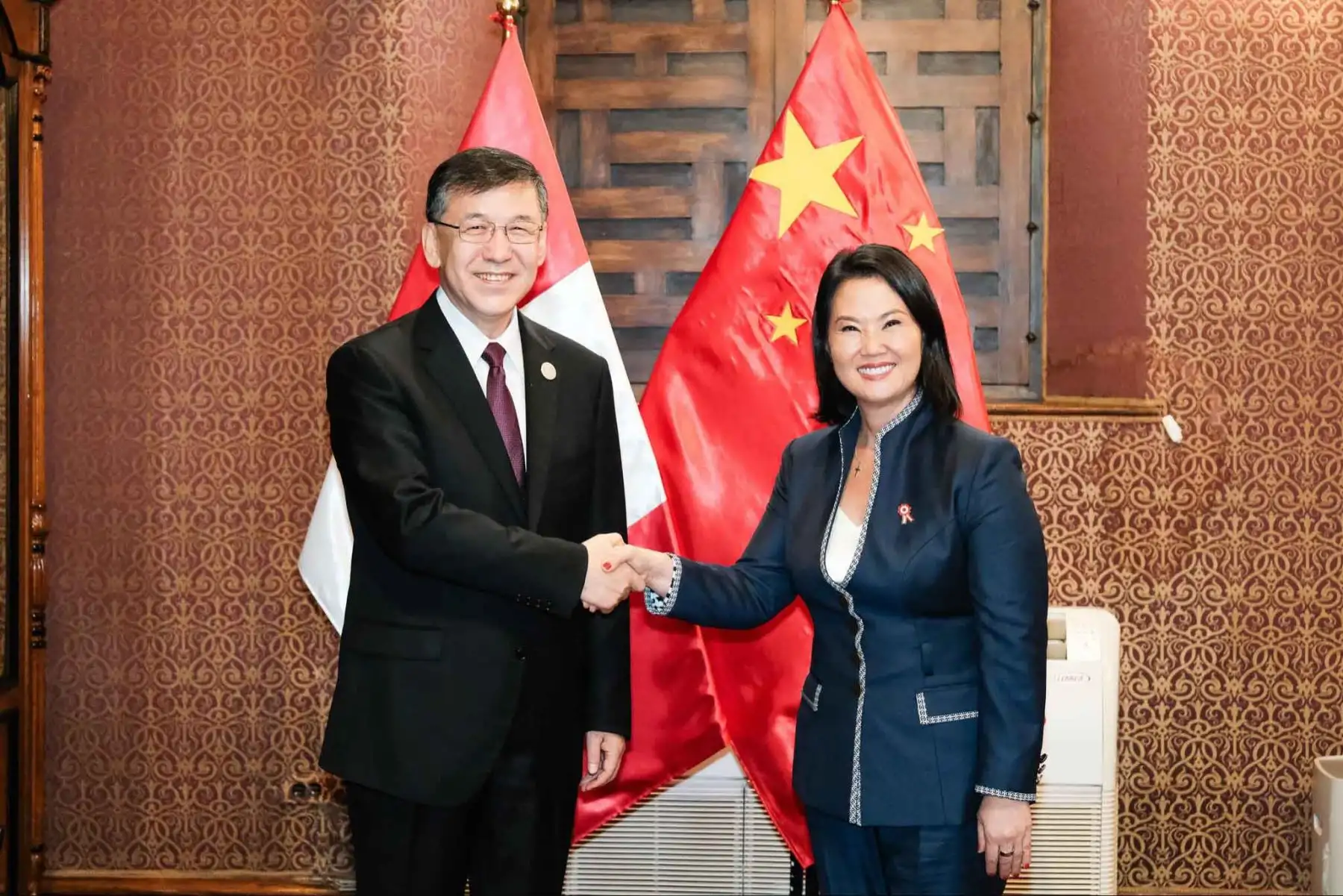 La presidenta electa, Keiko Fujimori, sostuvo una reunión bilateral con el ministro de Ciencia y Tecnología de la República Popular China. Foto: ANDINA/Difusión