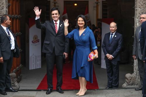 Presidenta electa Keiko Fujimori llega a Torre Tagle para participar en la ceremonia de transmisión del mando