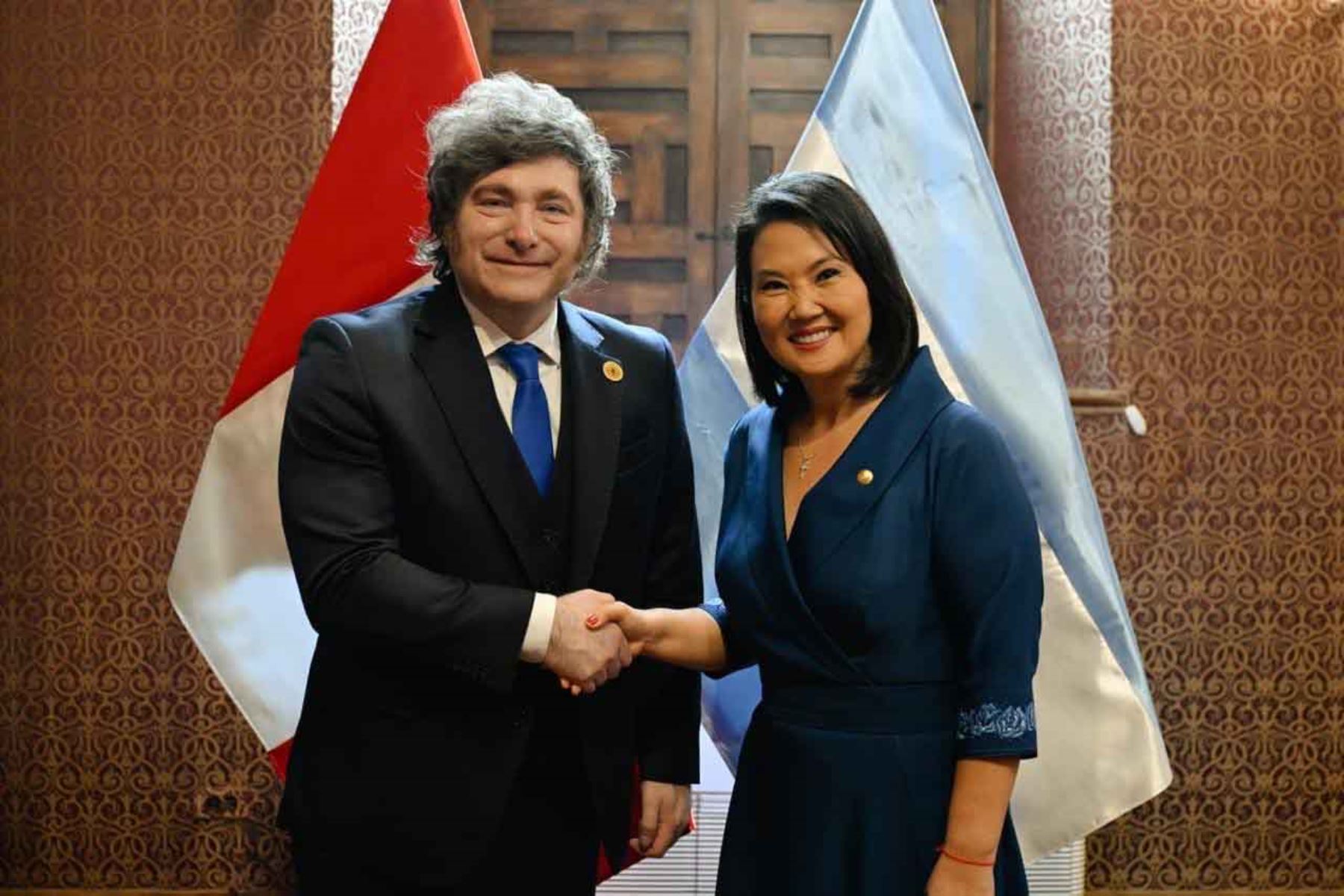 Keiko Fujimori y presidente de Argentina coinciden en fortalecer relación bilateral
