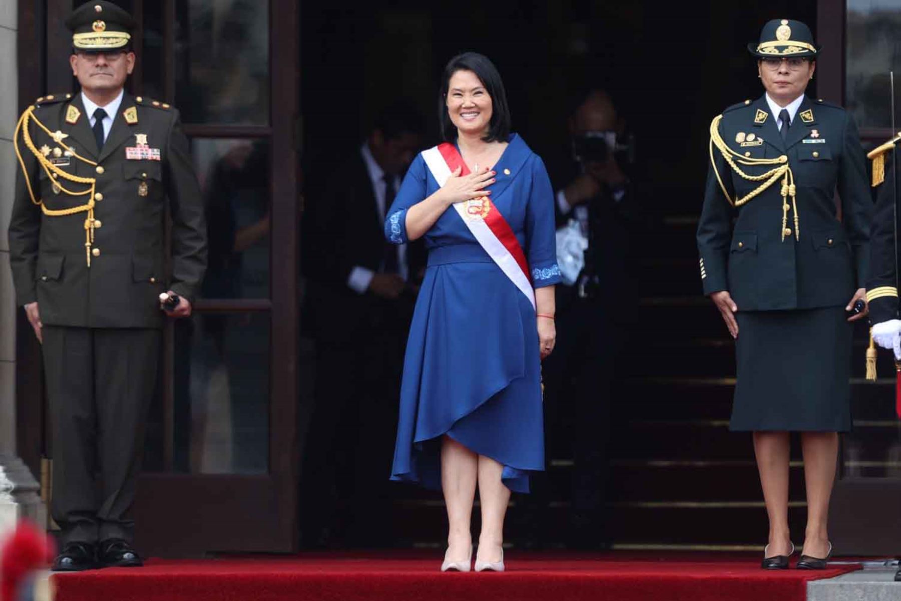 Presidenta de la república, Keiko Fujimori, llega a Palacio de Gobierno. Foto: ANDINA/Jhonel Rodríguez Robles