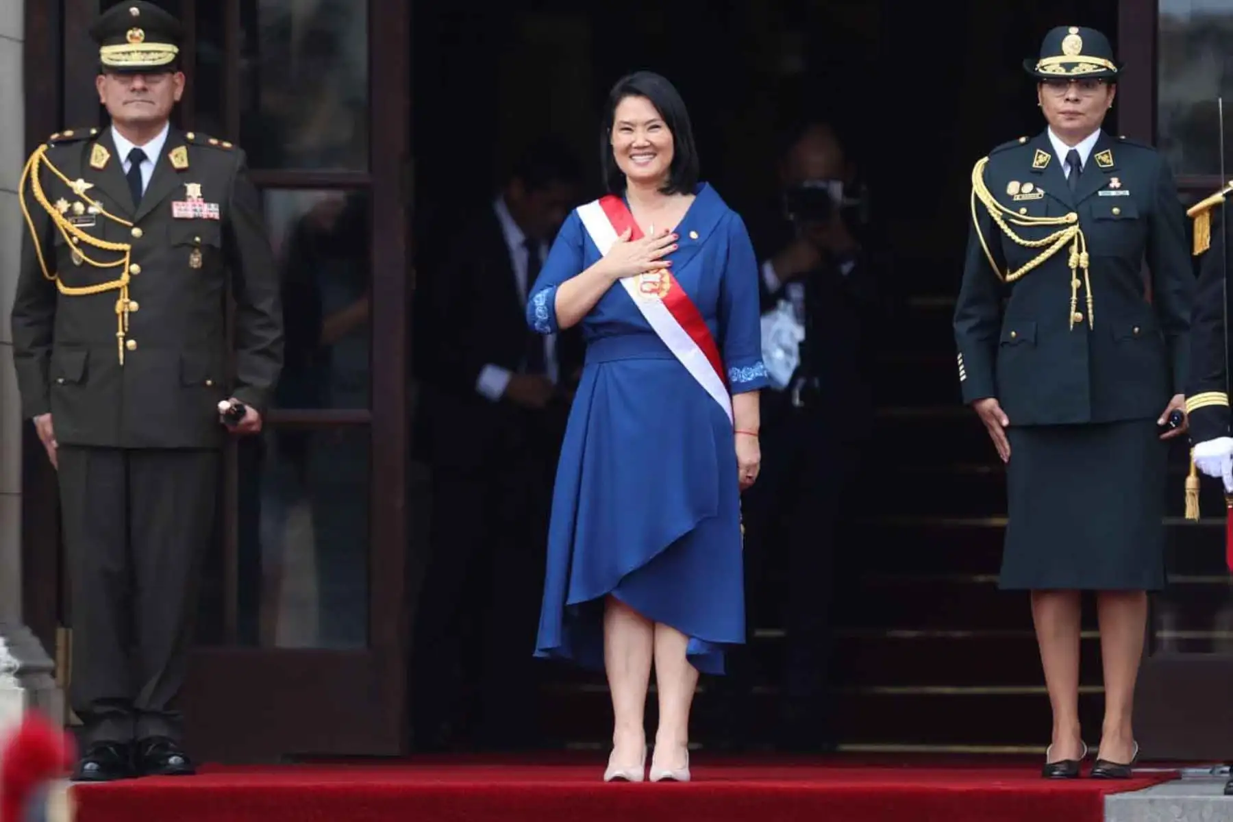 Presidenta de la república, Keiko Fujimori, llega a Palacio de Gobierno. Foto: ANDINA/Jhonel Rodríguez Robles
