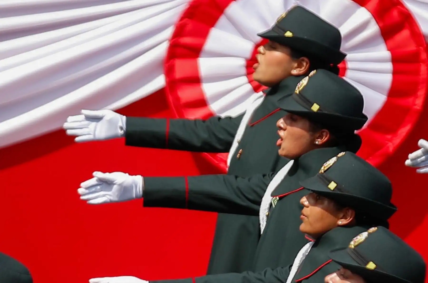 Personal femenino de la Policía Nacional del Perú participa en la Gran Parada Militar por el aniversario de la Independencia Nacional, durante el desfile por la avenida Brasil. Foto: ANDINA/Ricardo Cuba