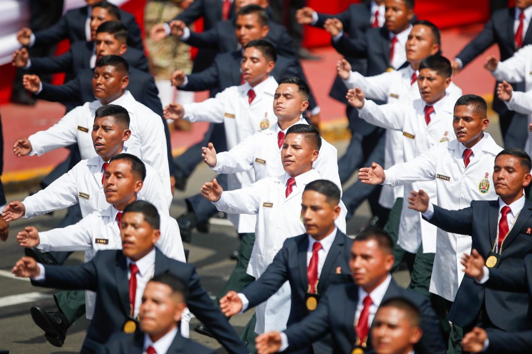 Integrantes de la Dircote, Dirseg, Dirincri y Seguridad del Estado participan en el sexto agrupamiento de la Policía Nacional del Perú. Foto: ANDINA/Ricardo Cuba.