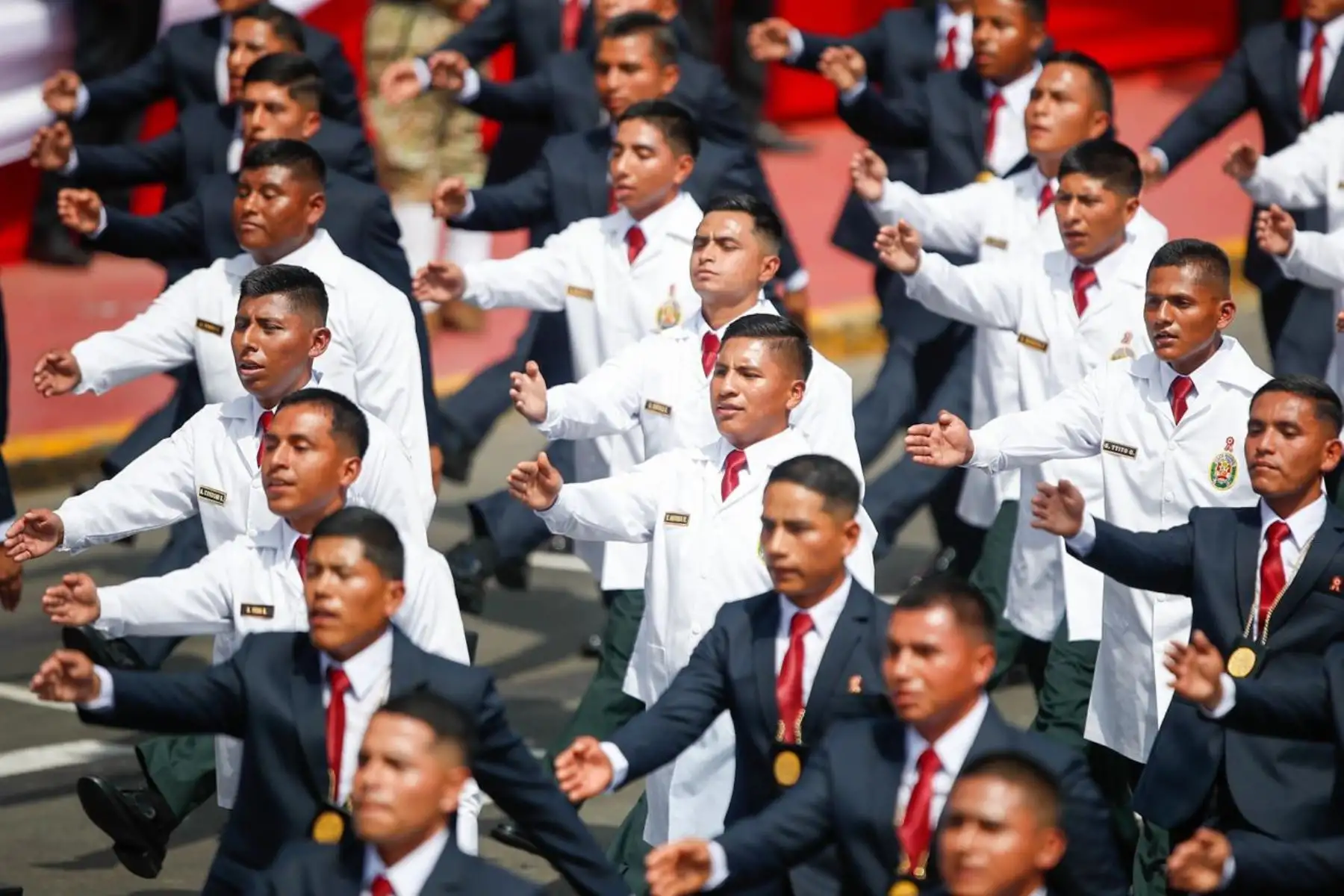 Integrantes de la Dircote, Dirseg, Dirincri y Seguridad del Estado participan en el sexto agrupamiento de la Policía Nacional del Perú. Foto: ANDINA/Ricardo Cuba.