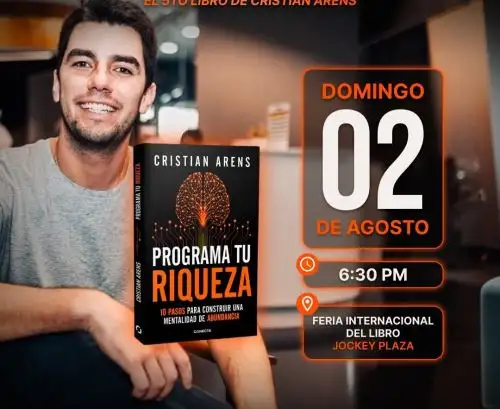 Cristian Arens presenta libro en la FIL Lima 2026