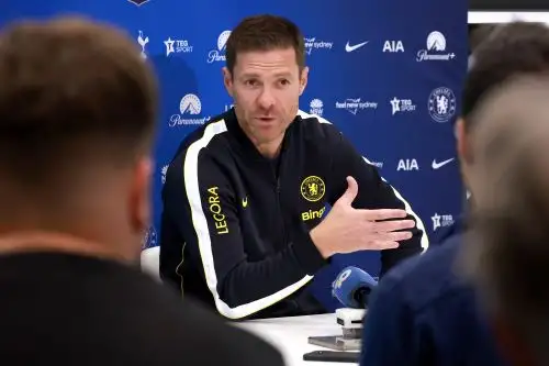 Xabi Alonso, entrenador del Chelsea. Foto: AFP.