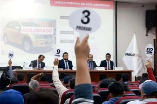 Pronabi recauda más de S/ 960 mil en segunda subasta nacional de vehículos del año.