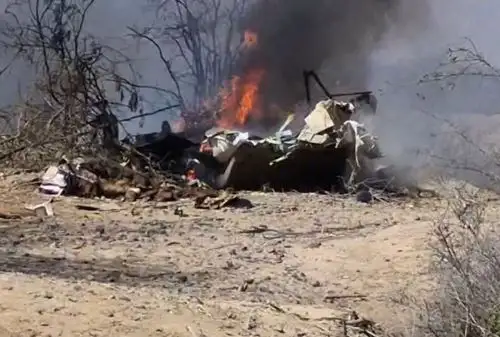 Una avioneta se estrelló e incendió en un predio agrícola del sector Pueblo Viejo, en la provincia de Nasca de la región Ica