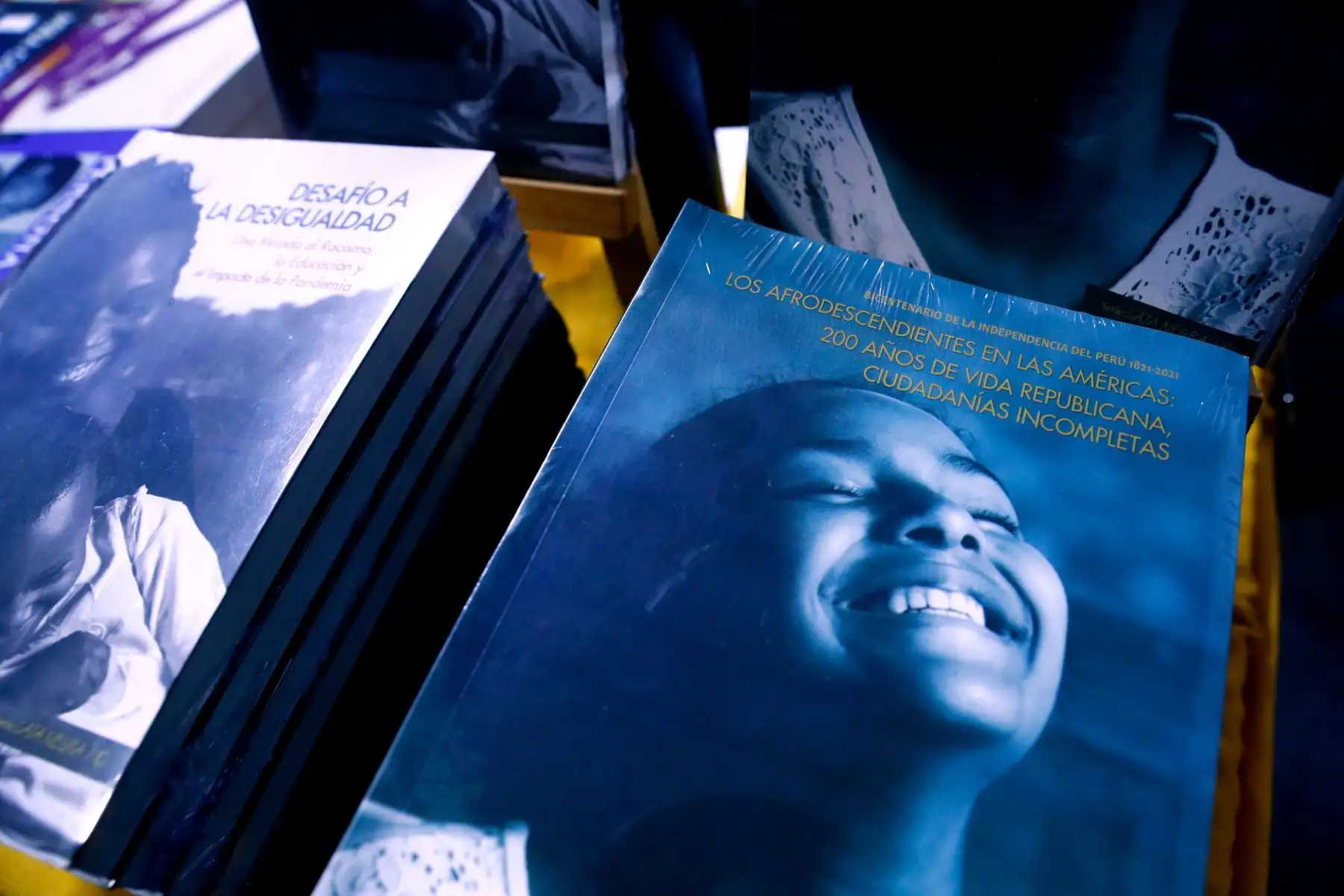 La Feria Internacional del Libro de Lima 2026 ofrece al público asistente una variada oferta de obras sobre la cultura afroperuana, tanto en narrativa, poesía, ensayo e investigaciones académicas, las cuales se pueden encontrar en algunos stands de la feria tales como Editorial Cedet, Zelmira Aguilar Literatura Afroperuana, Instituto de Estudios Peruanos IEP y La Independiente. Foto: ANDINA/Daniel Bracamonte
