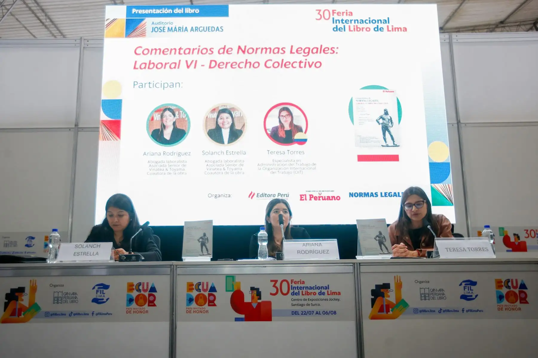 Presentación del libro Comentarios de Normas Legales: Laboral Vl  derecho colectivo. Foto: ANDINA/Ricardo Cuba