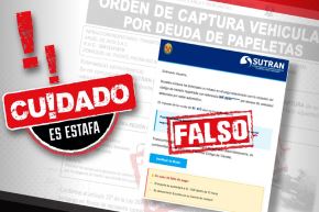Delincuentes usan falsas notificaciones de multas y supuestas órdenes de captura para estafar a conductores. Foto: ANDINA/Difusión