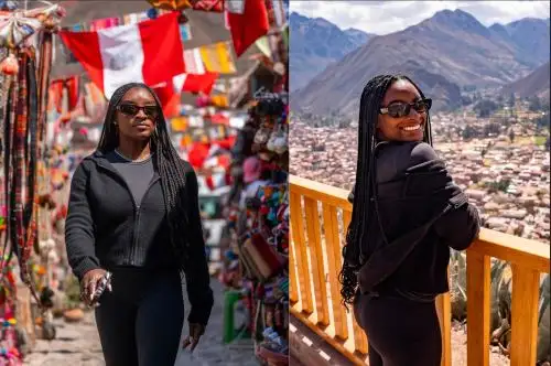 La estrella olímpica Simone Biles disfruta de los encantos de Cusco y el Valle Sagrado