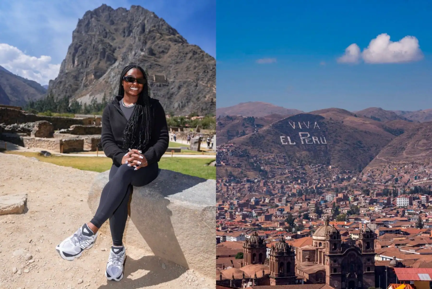 Simone Biles, conoció Ollantaytambo y otros atractivos del Valle Sagrado, en Cusco, durante una visita en la que disfrutó de la historia, la cultura y los impresionantes paisajes de la región.  Foto: ANDINA/ Facebook/ Panam Sports