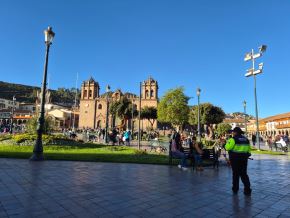 La Plaza Mayor de Cusco será uno de los escenarios, junto a la explanada de Sacsayhuamán, donde el papa León XIV recibirá a miles de fieles durante su visita a la ciudad imperial como parte de su gira al Perú que realizará del 11 al 17 de noviembre. ANDINA/Percy Hurtado Santillán