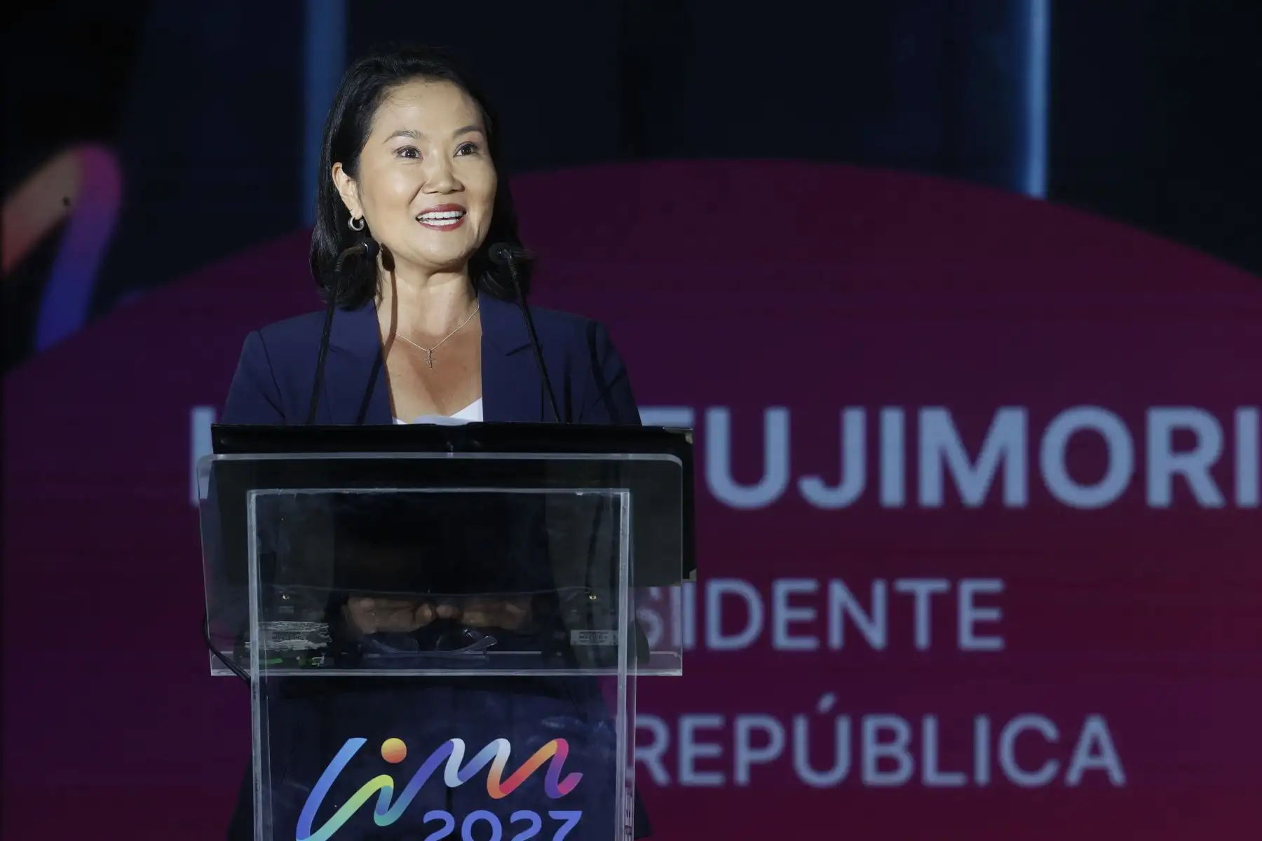 La presidenta de la república, Keiko Fujimori, participa en la ceremonia “One Year To Go de Lima 2027” – XX Juegos Panamericanos y VIII Juegos Parapanamericanos, que marca el inicio de la cuenta regresiva hacia la realización de este gran evento multideportivo.  Foto: ANDINA/Vidal Tarqui