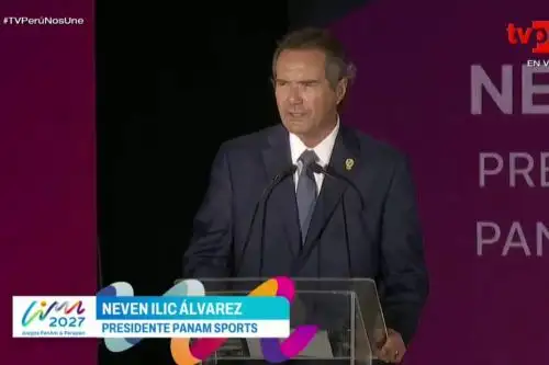Neven Ilic Álvarez, presidente de Panam Sports. Foto: Captura de TV.