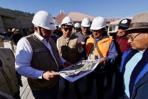 El ministro Beingolea constató que las obras del Parque Cultural Bicentenario de Huancayo tienen un avance físico de 94.39 %. Foto: Ministerio de Cultura/Difusión.
