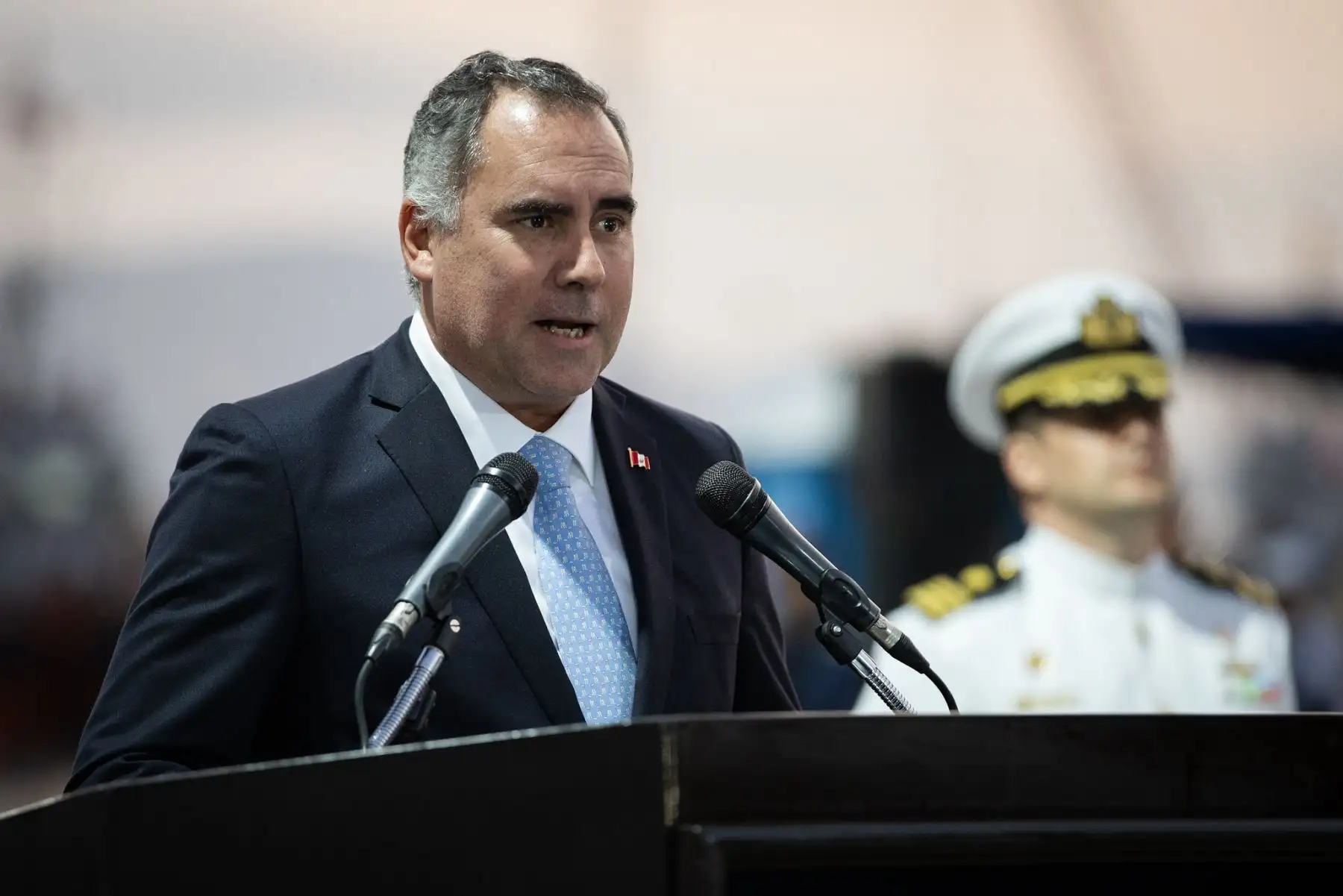 La Marina de Guerra del Perú puso a flote el B.A.P. Talara, un nuevo buque auxiliar logístico capaz de transportar carga militar y que fortalecerá la respuesta nacional frente a emergencias en el país, como la ocurrencia del fenómeno El Niño. El B.A.P. Talara fue construido en los astilleros de los Servicios Industriales de la Marina (SIMA Perú), en el Callao, y representa un importante hito para la industria naval peruana en las últimas décadas. Foto: Mindef