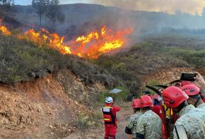 Foto de archivo de incendio forestal en Cajamarca. Foto: ANDINA/Difusión