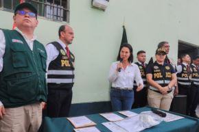 La presidenta Keiko Fujimori realizó una visita a la División de Investigación Criminal (Divincri) de Tumbes. (Foto: ANDINA/ Difusión)