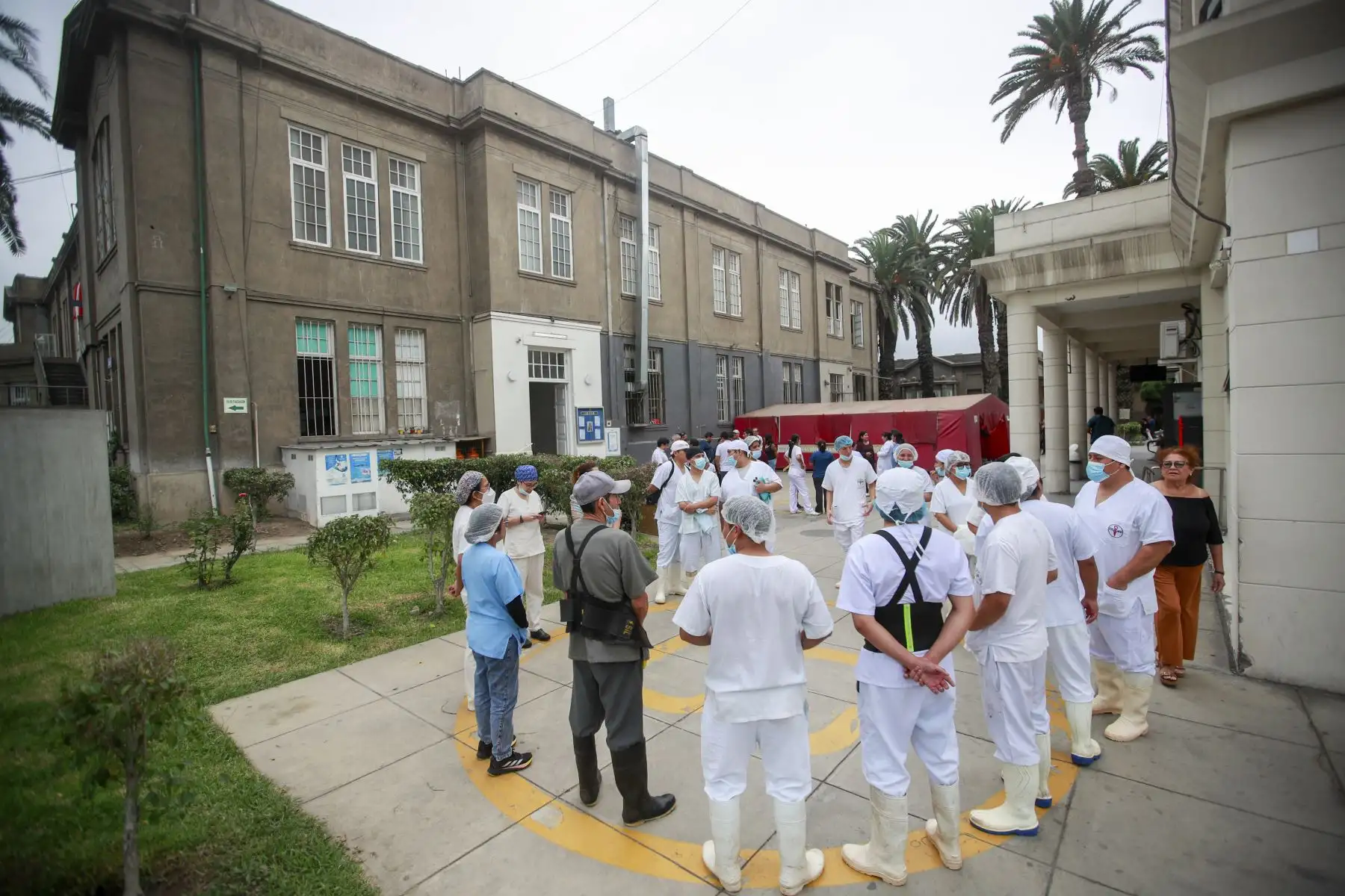 El Hospital Nacional Arzobispo Loayza participó en el II Simulacro Nacional Multipeligro 2026, con el objetivo de fortalecer la preparación y capacidad de respuesta de su personal ante un eventual sismo de gran magnitud. Durante el ejercicio se pusieron en práctica los protocolos de emergencia y evacuación para garantizar una respuesta oportuna y segura ante situaciones de desastre. Foto: ANDINA/Ricardo Cuba