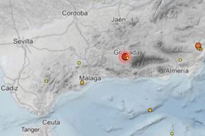 Mapa de Granada, provincia donde esta madrugada se registró sismo de magnitud 5.2. Foto: ANDINA/Difusión