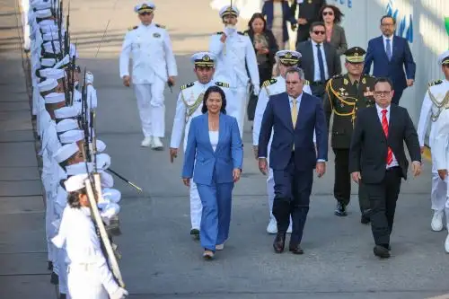 Presidenta Keiko Fujimori participa en la botadura del BAP Chimbote en el Callao