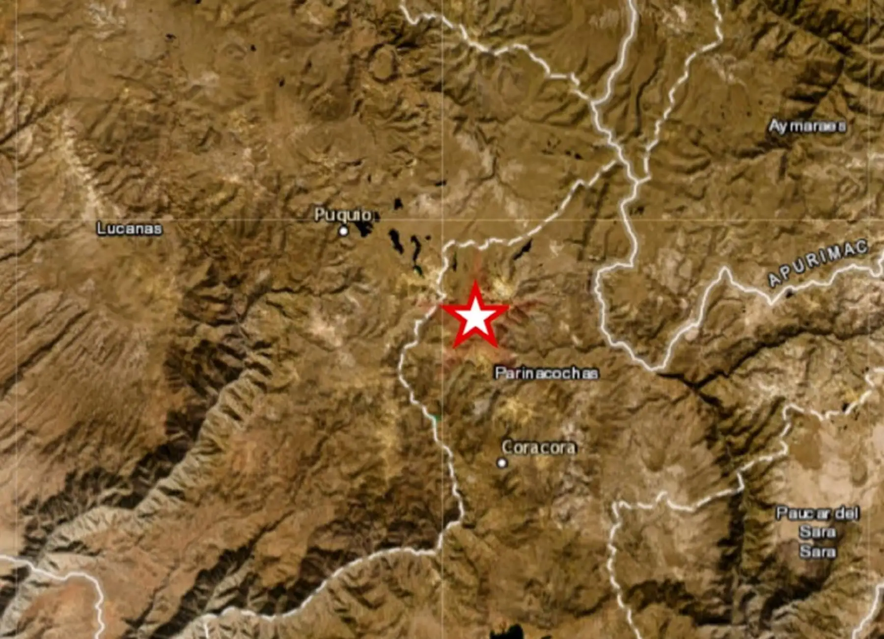 El epicentro del sismo de magnitud 7.2 se localizó cerca de Coracora, localidad ubicada en la provincia de Parinacochas, región Ayacucho.