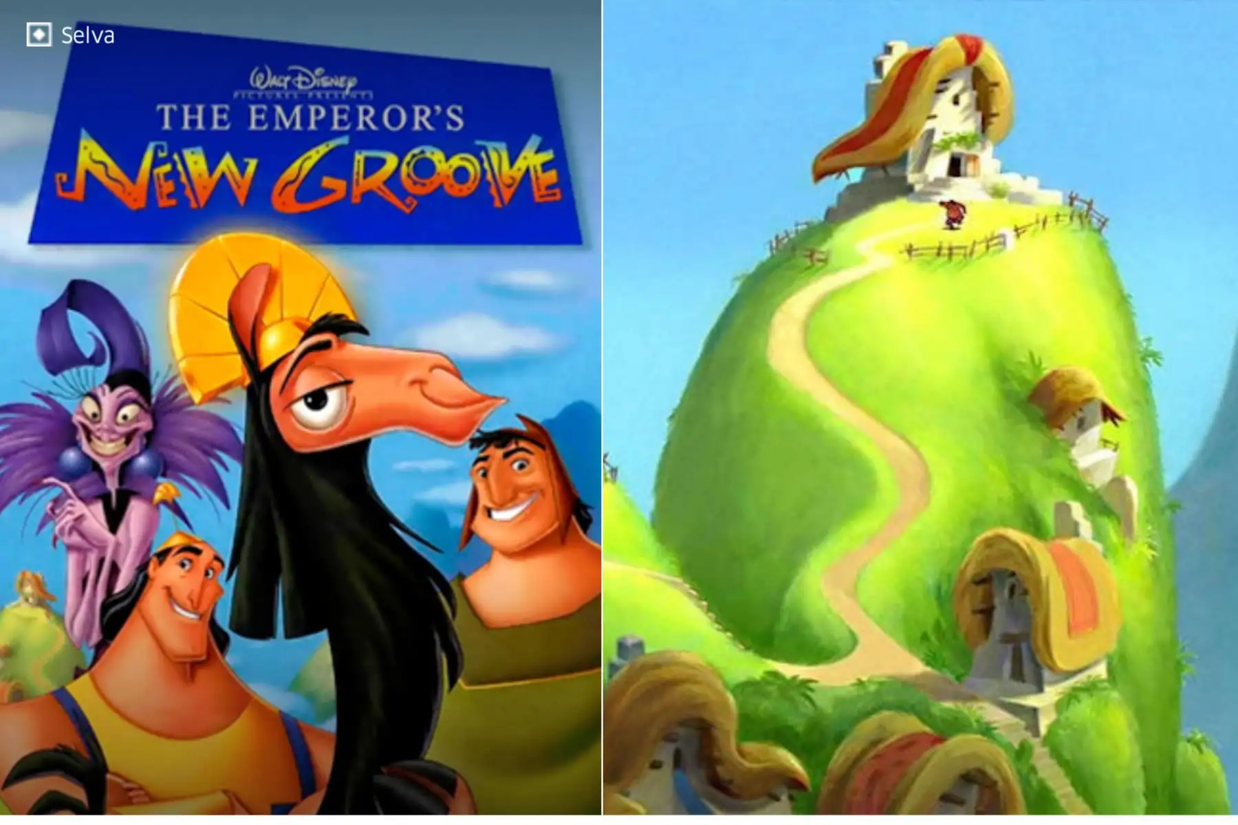 The Emperor’s New Groove, conocida en Hispanoamérica como Las locuras del emperador, incorporó referencias visuales al mundo andino en una animación de alcance internacional. Foto: ANDINA/Composición con capturas de pantalla.