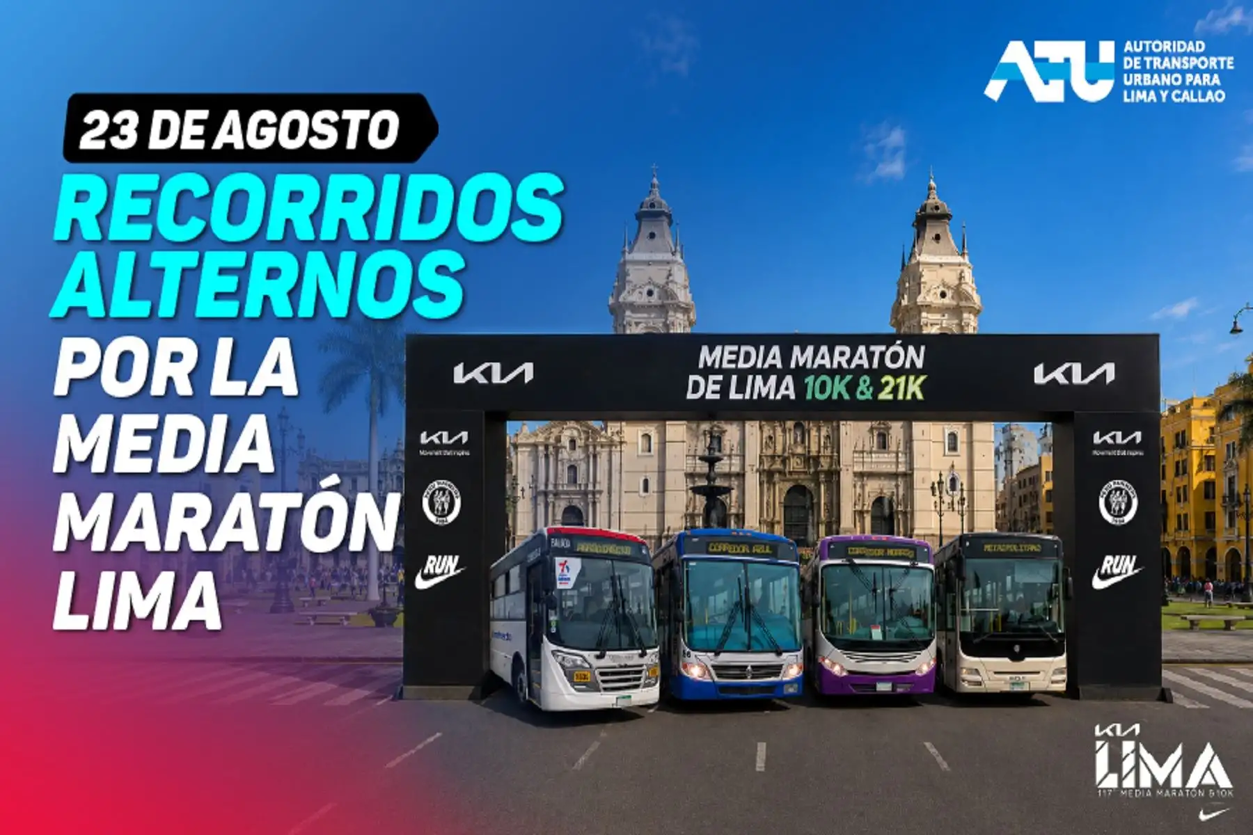Media Maratón de Lima: conoce los desvíos del transporte público del domingo 23