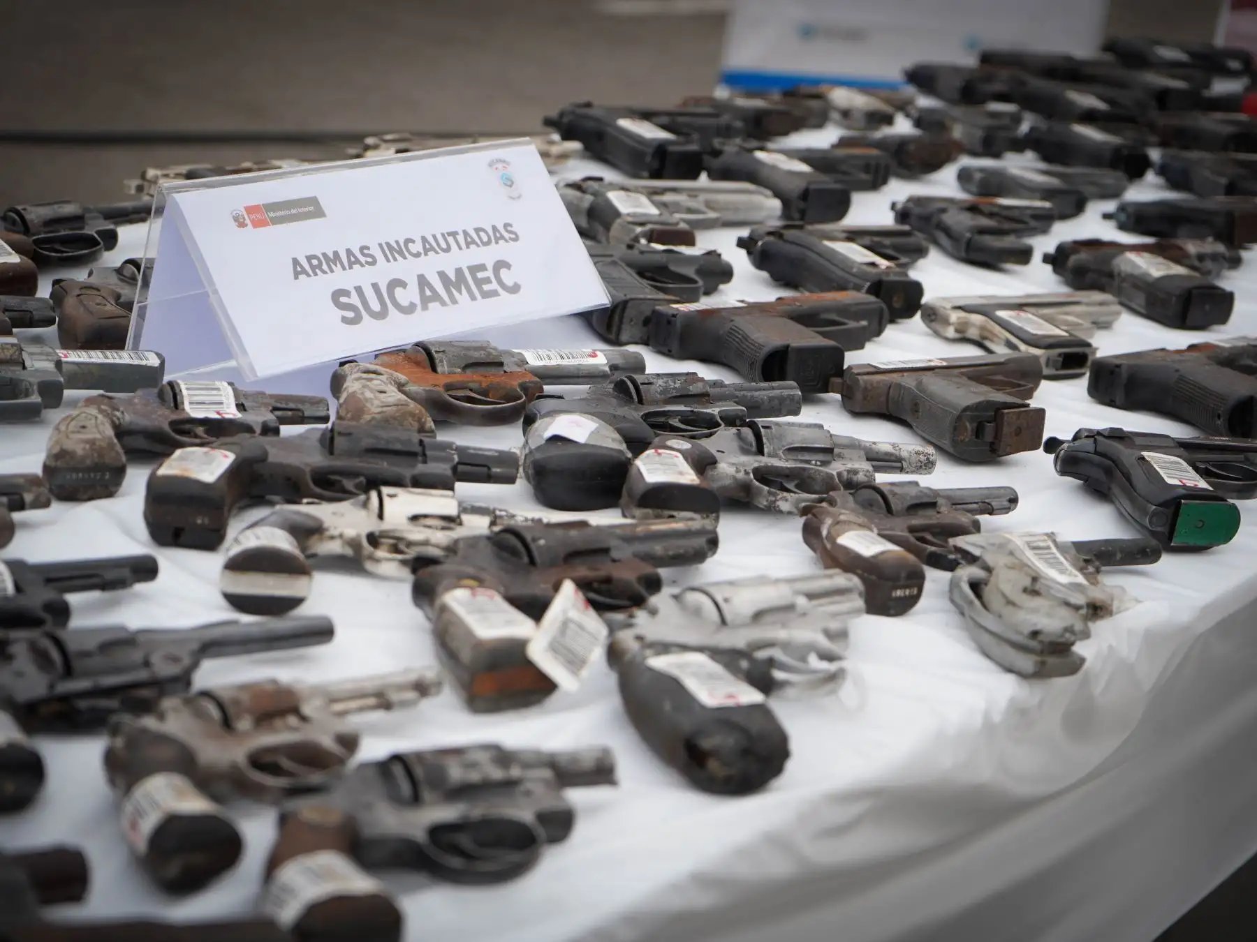 Sucamec retira de circulación 10 637 armas de fuego y más de 494 toneladas de explosivos. Foto: Difusión