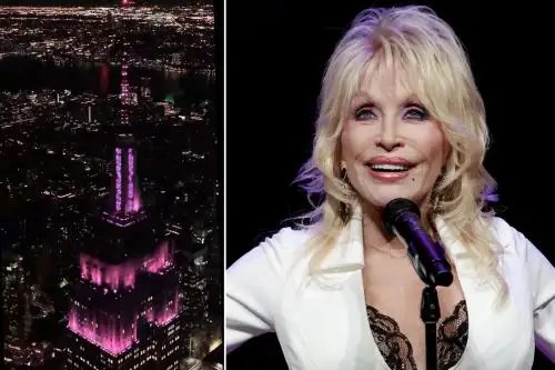 El Empire State lucirá de color rosa en homenaje a la emblemática Dolly Parton. Imagen: X/Getty Images/AFP