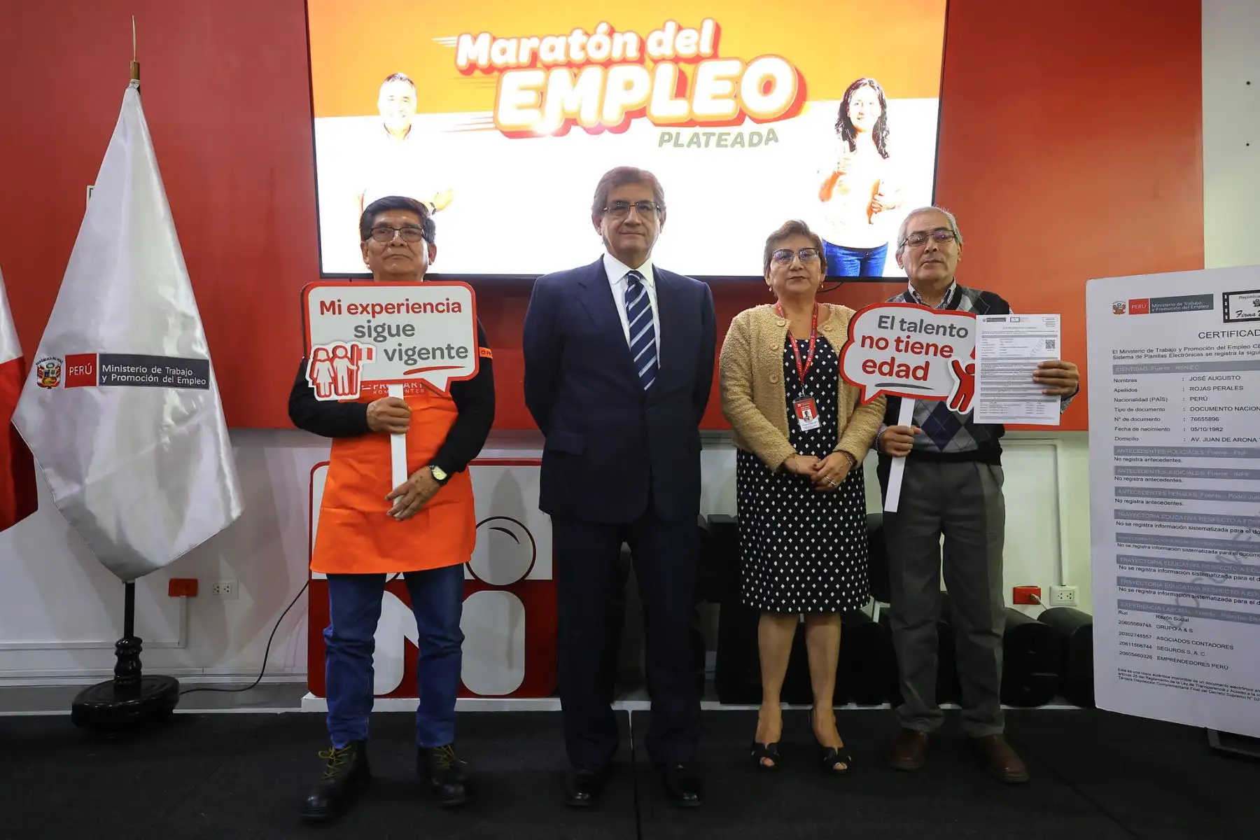 La actividad formó parte de las acciones impulsadas por el Gobierno para promover la inclusión laboral de los adultos mayores en empleos formales. Foto: ANDINA/Difusión.