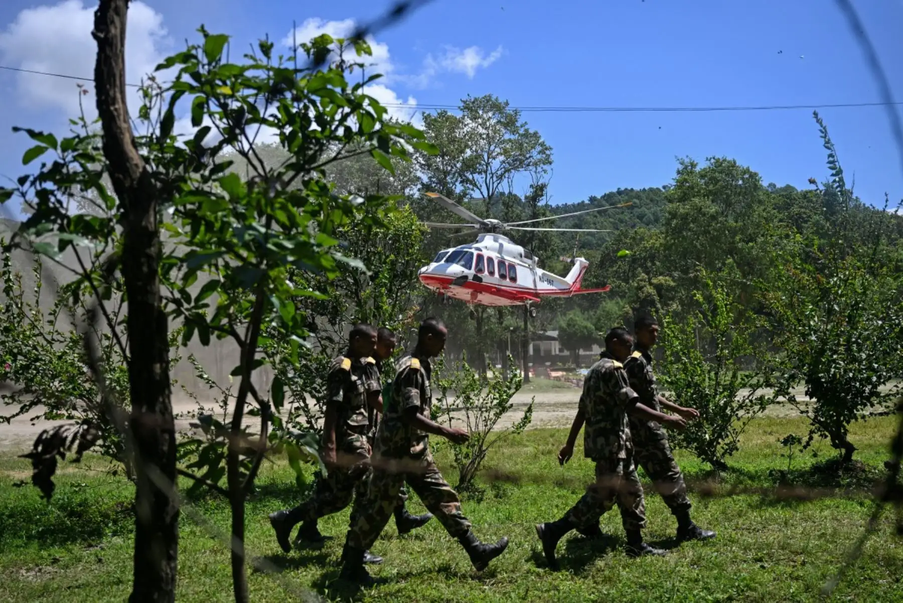 En Nepal, la riada arrasó el valle del río Trishuli, en el distrito de Nuwakot, al norte de Katmandú, y el valle del Bhote Koshi, al este de la capital. Foto: AFP