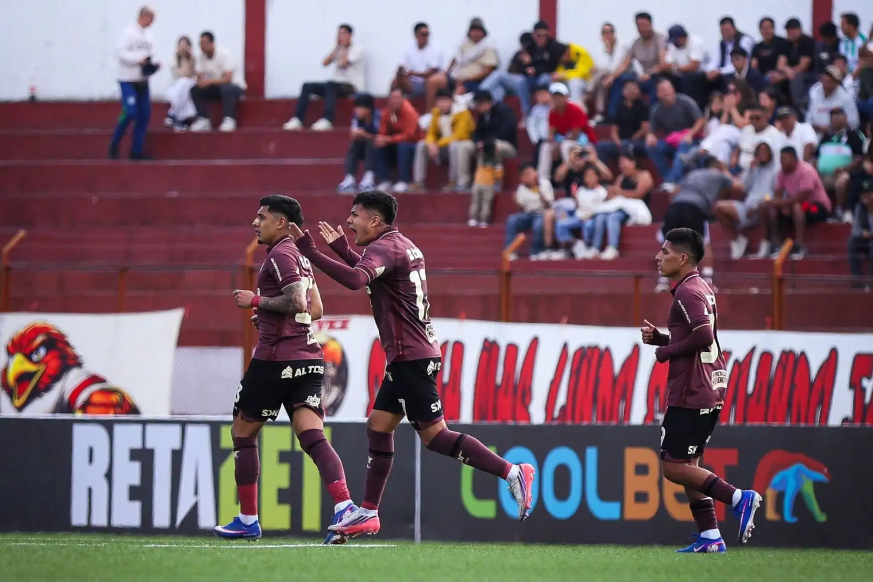 Universitario de Deportes vence por 4-2 a UTC, con goles de Jairo Concha en el primer tiempo, y Williams Rivero, Álex Valera y Andy Polo en el segundo tiempo, el sábado 29 de agosto en el estadio Héroes de San Ramón de Cajamarca por la fecha 7 del Torneo Clausura 2026. Foto: Universitario