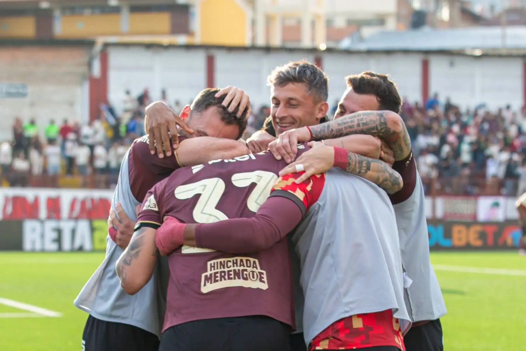 Universitario de Deportes vence por 4-2 a UTC, con goles de Jairo Concha en el primer tiempo, y Williams Rivero, Álex Valera y Andy Polo en el segundo tiempo, el sábado 29 de agosto en el estadio Héroes de San Ramón de Cajamarca por la fecha 7 del Torneo Clausura 2026. Foto: Liga 1