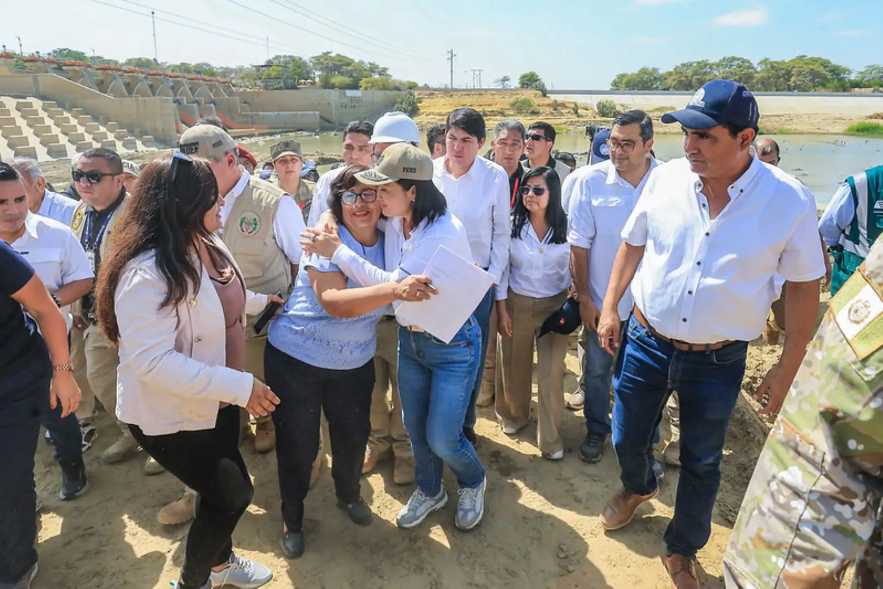 En la región Piura, la presidenta Keiko Fujimori, supervisa acciones de preparación frente al fenómeno de El Niño. Foto: ANDINA/Prensa Presidencia