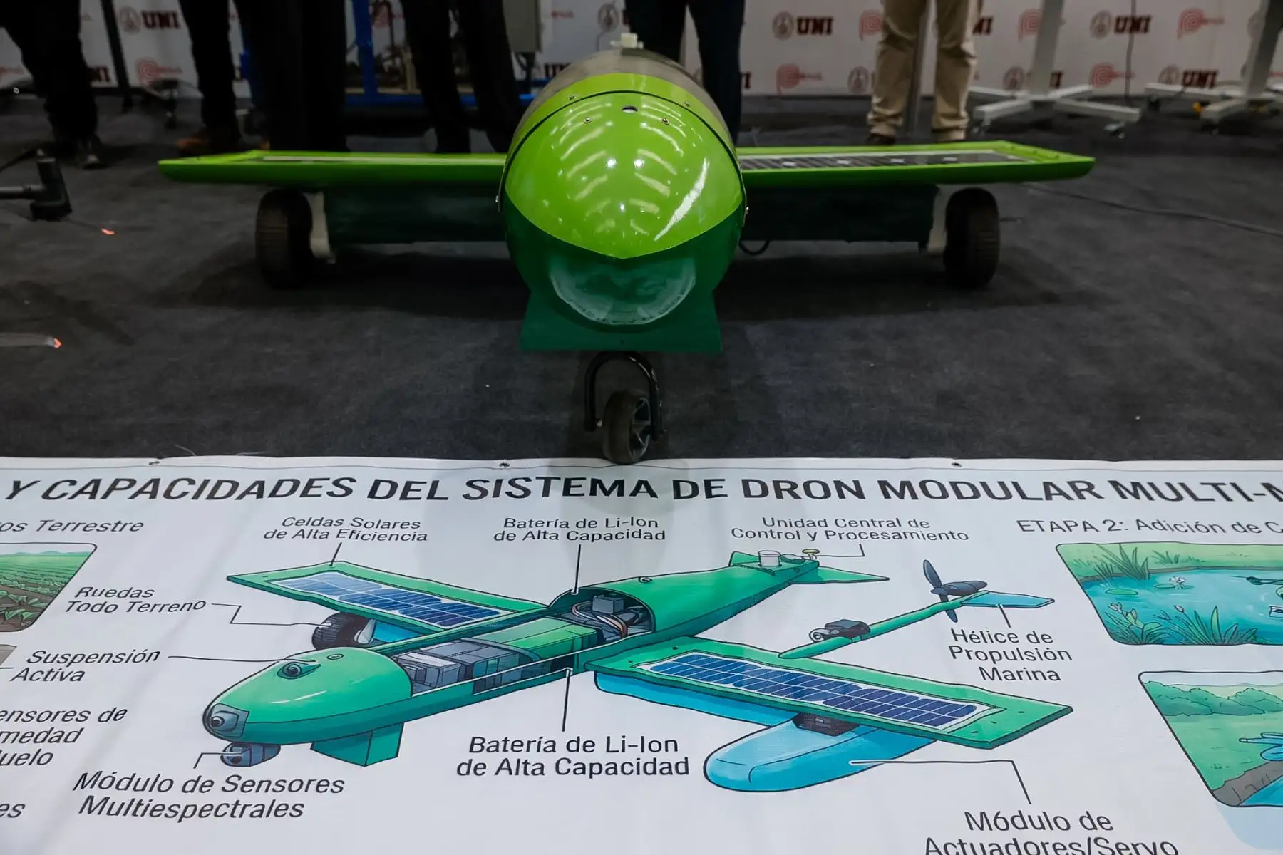 La feria UNICTEC 2026 mostrará avances de investigación de la UNI en áreas como hidrógeno verde, baterías de ion-litio, drones, robótica e inteligencia artificial. Foto: ANDINA/Luis Iparraguirre.