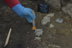 Las tres pequeñas estatuillas de piedra, conocidas como illas, son una evidencia de la presencia inca en el complejo arqueológico Kuélap, en Amazonas. ANDINA/Difusión