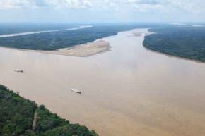 El río Amazonas registra 109.44 m s. n. m., 0.18 m por debajo de su nivel normal; presenta una tasa de descenso de 14 a 20 cm por día. Foto: Senamhi