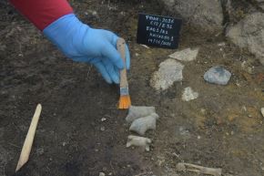 Las tres pequeñas estatuillas de piedra, conocidas como illas, son una evidencia de la presencia inca en el complejo arqueológico Kuélap, en Amazonas. ANDINA/Difusión