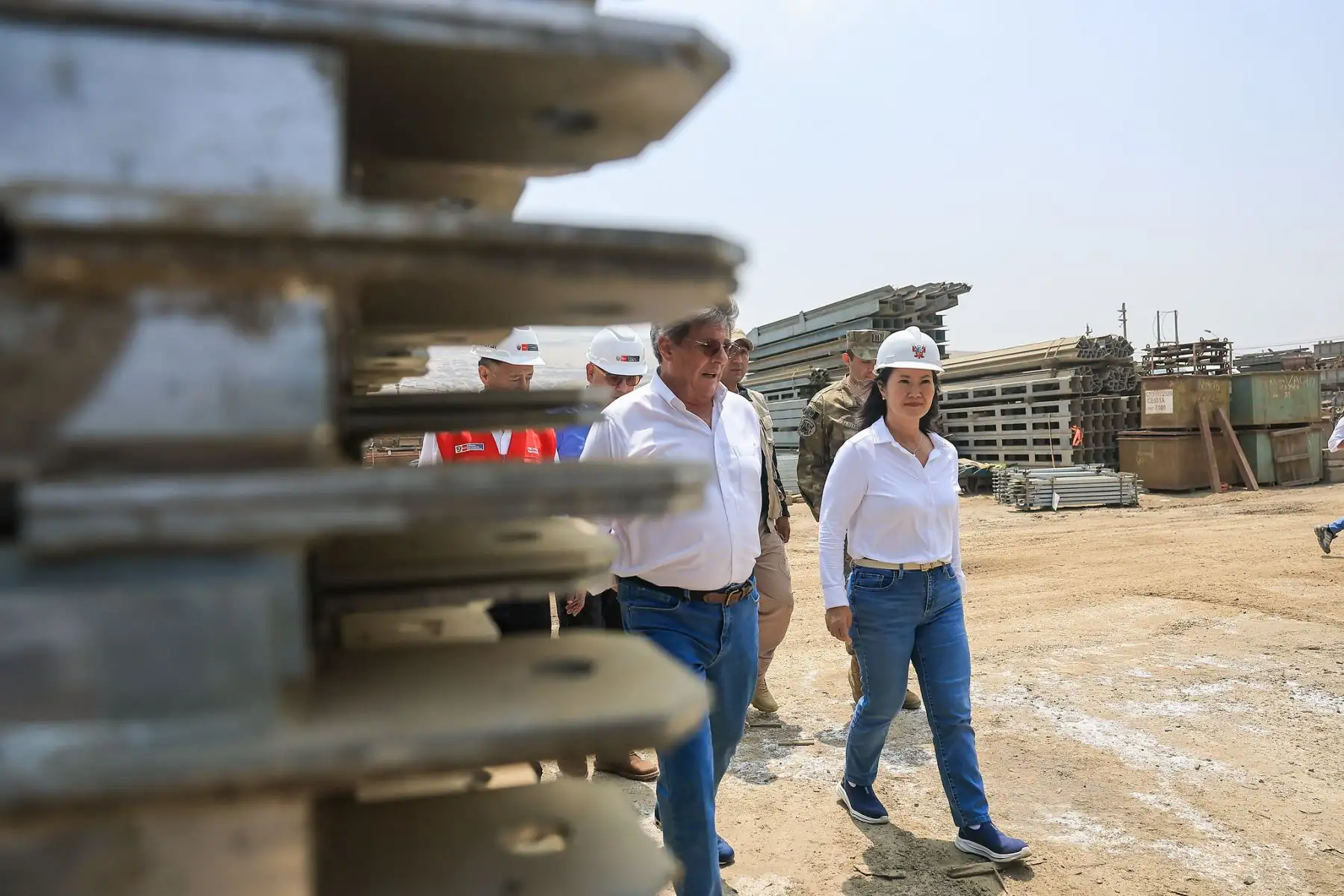 Presidenta Keiko Fujimori lideró traslado de 25 puentes modulares para garantizar conectividad vial ante fenómeno El Niño. Foto: ANDINA/Prensa Presidencia