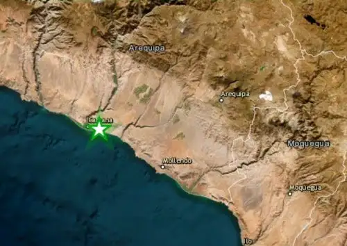 El epicentro del sismo de magnitud 3.5 se localizó cerca de la ciudad de Camaná, región Arequipa.