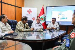 Los ministros Marco Vinelli y Rafael Belaunde participaron en una reunión de trabajo con la Plataforma de Defensa Civil de Piura. Foto: Midagri